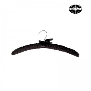 Black Satin Hanger with Hook (100)