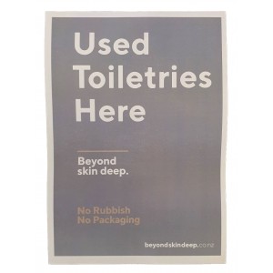 BSD Sign for Storage Areas - Toiletries