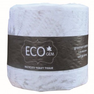 EcoGem Toilet Tissue Wrapped Recycled 400sh 2 Ply