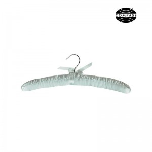 White Satin Hanger with Hook (100)