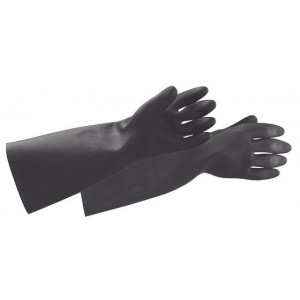 Black Latex Chemical Resistant Gloves XL