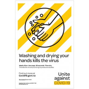 Covid-19 Wash Your Hands PVC Wall Sign