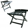Black Wooden Luggage Rack with back