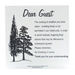 Reduce Cooking Odours PVC Wall Sign
