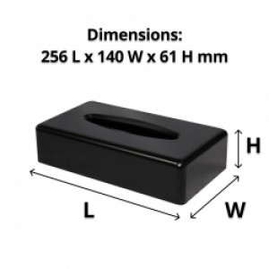 Black Rectangle Tissue Box Dispenser
