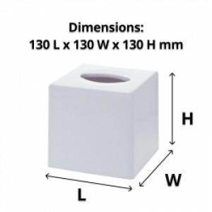 White Cube Tissue Box Dispenser