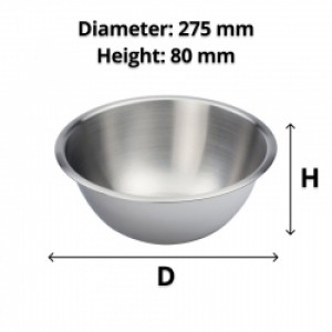 Deluxe Stainless Steel Mixing Bowl 3L