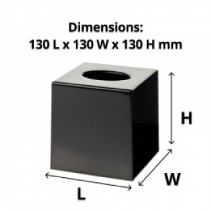 Black Cube Tissue Box Dispenser