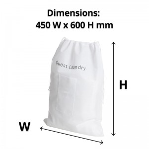 Non-Woven White Laundry Bag