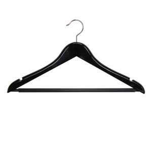 Black Male Standard Coat Hanger with Rail