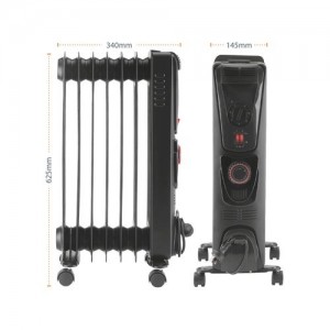 Arlec 1500W 7 Fin Oil Heater with Timer
