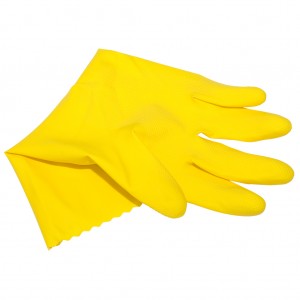 Yellow Rubber Gloves Large 1pr