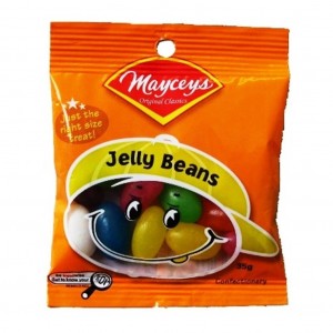 Mayceys Jelly Beans 35gm Smiley Bag x24