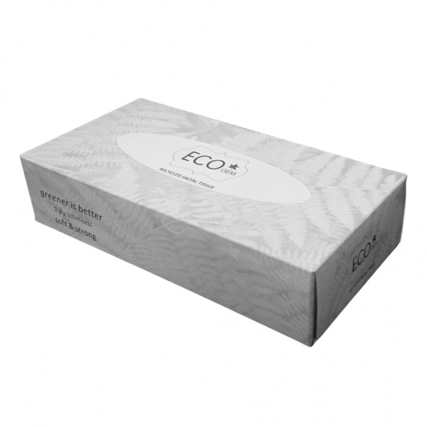 EcoGem Facial Tissue 100sh 2 Ply (48) | Starline Group